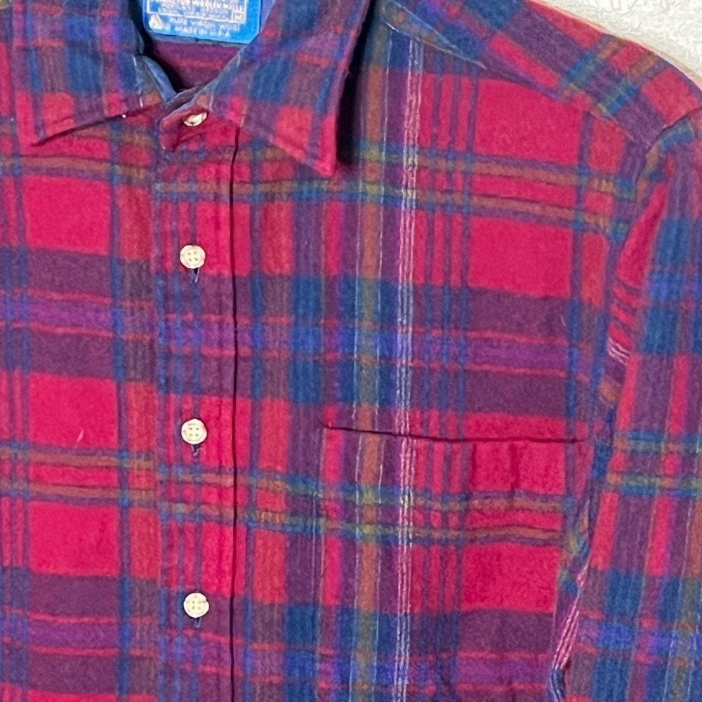 Pendleton Plaid Pure Virgin Wool Button Down Shir… - image 2